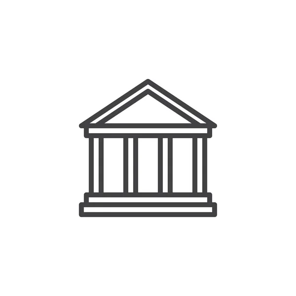 Parthenon model overzicht pictogram — Stockvector