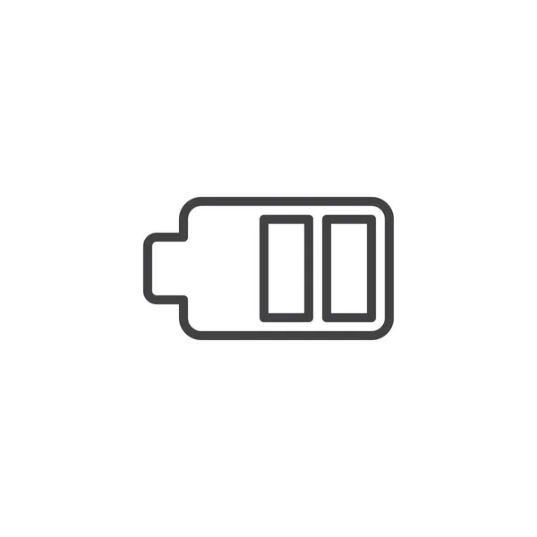 Ikona baterie úrovně osnovy — Stockový vektor