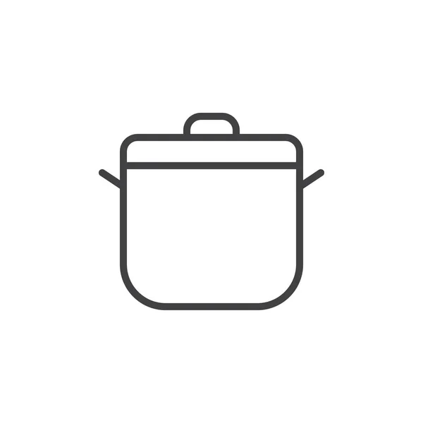 Icône contour casserole — Image vectorielle