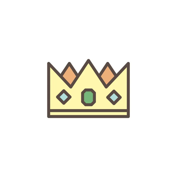 Corona llena icono del esquema — Archivo Imágenes Vectoriales