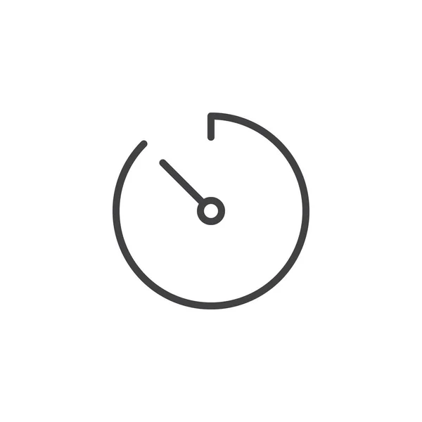 秒表计时器轮廓图标 — 图库矢量图片