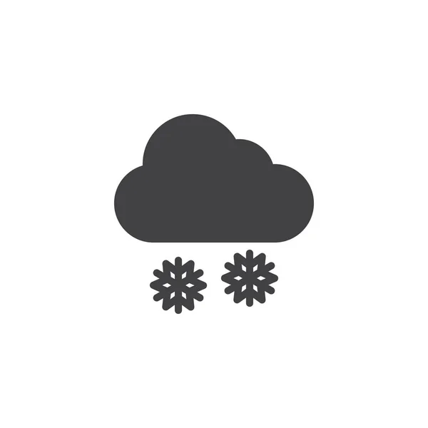 Besneeuwde weerpictogram vector — Stockvector