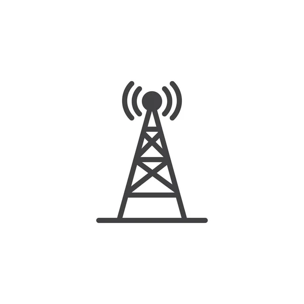 Antena de radio icono vector inalámbrico — Vector de stock