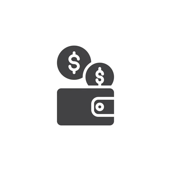 Doları cüzdan para vektör simgesi — Stok Vektör