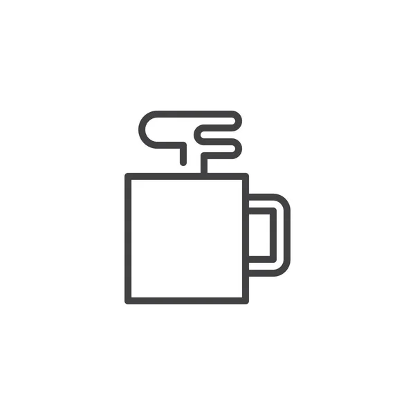 热饮杯轮廓图标 — 图库矢量图片
