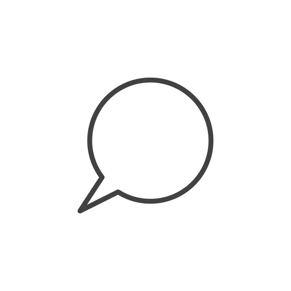 Mensaje de chat Icono de esquema de burbuja — Vector de stock