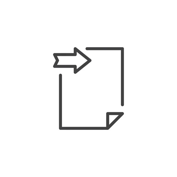 Login soubor dokumentu obrys ikona — Stockový vektor