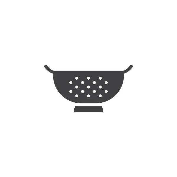 Kitchen strainer vector icon — Stock Vector