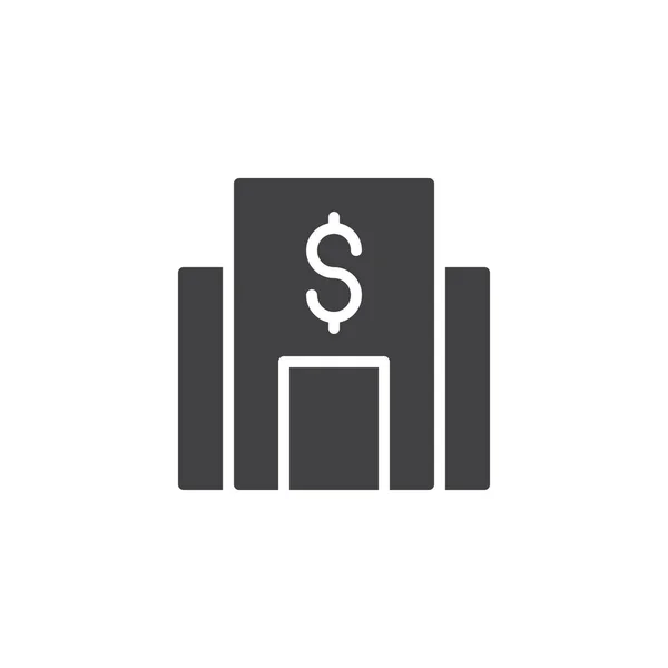 Bâtiment bancaire icône vectorielle — Image vectorielle