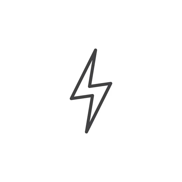 Thunderstorm outline icon — Stock Vector