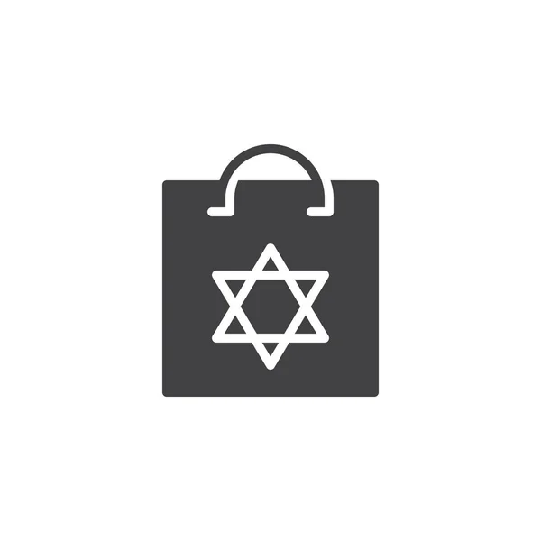 Chanukka Geschenktasche Vektor Symbol — Stockvektor