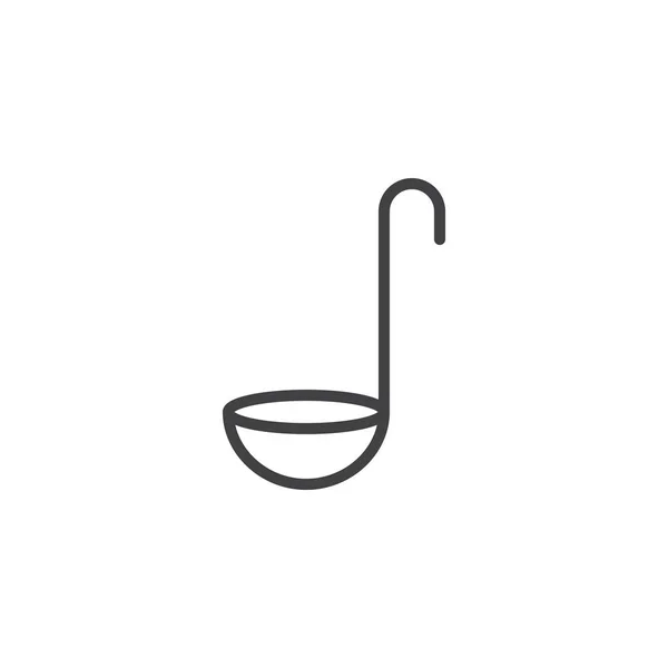 Icono del contorno del cucharón — Vector de stock