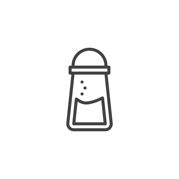 Salt shaker outline icon — Stock Vector