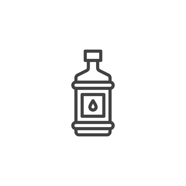 Icono del contorno de la botella de aceite — Vector de stock