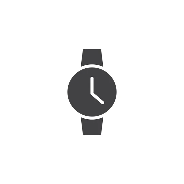 Reloj de pulsera Circle icono del vector — Vector de stock