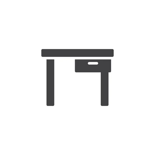 Büro Tisch Vektor-Symbol — Stockvektor