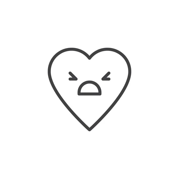 Sikoltozó arc hangulatjel szerkezeti ikon — Stock Vector