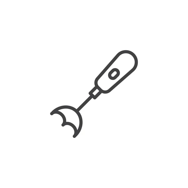Icône de contour du mélangeur électrique — Image vectorielle