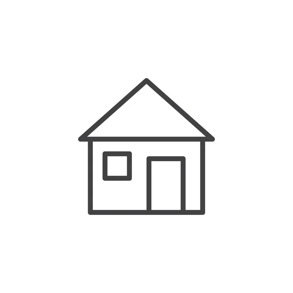 Icono de esquema de modelo de casa — Archivo Imágenes Vectoriales