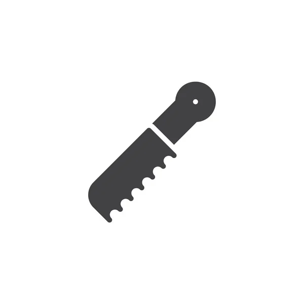 Ícone de vetor de faca de pão — Vetor de Stock