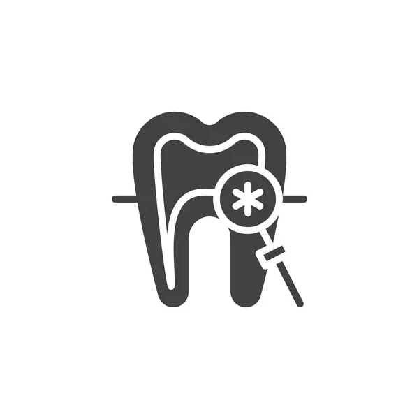 Caries tratamento vetor ícone — Vetor de Stock