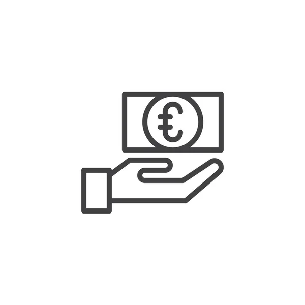 Euro currency exchange outline icon — Stock Vector