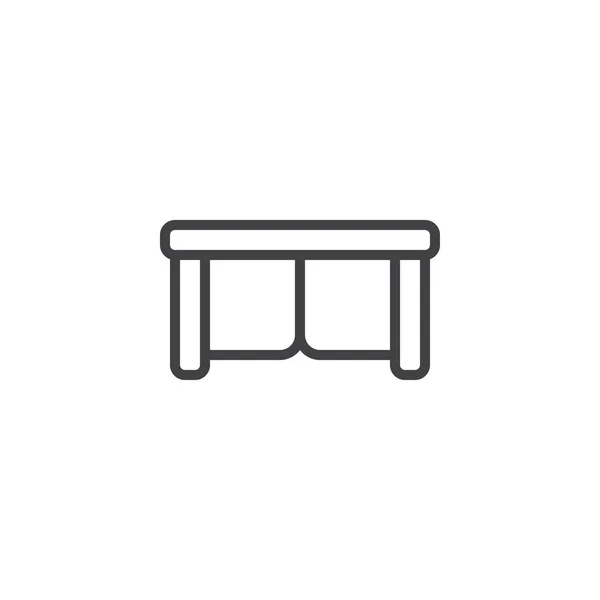 Sofa von oben Ansicht Umriss Symbol — Stockvektor