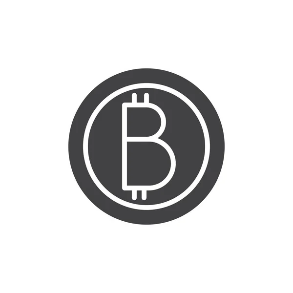 Bitcoin criptomoeda ícone vetor dinheiro — Vetor de Stock