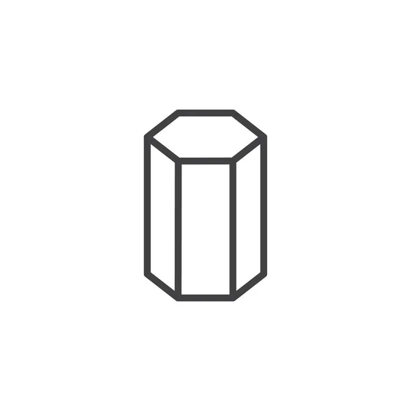 Cylinder Geometriskt figurerar disposition ikonen — Stock vektor