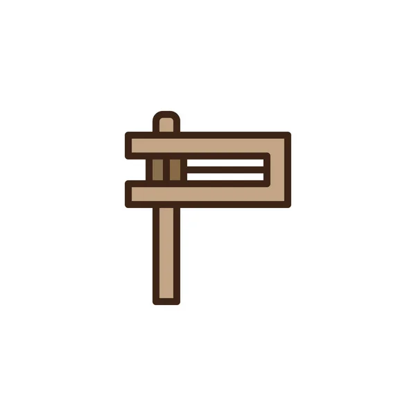 Gragger hebreo Purim llenado icono de esquema — Vector de stock