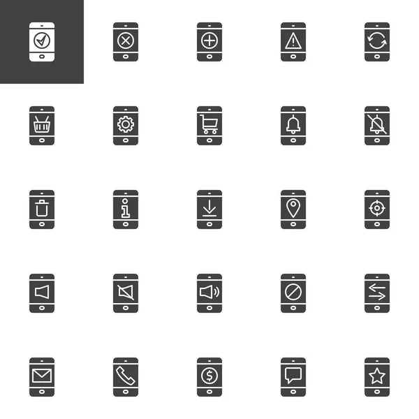 Mobil app ekran vector Icons set — Stok Vektör