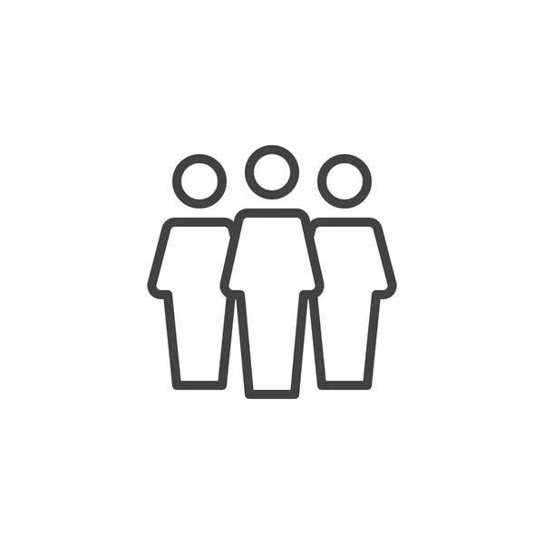 Ikona obrys skupiny uživatelů — Stockový vektor