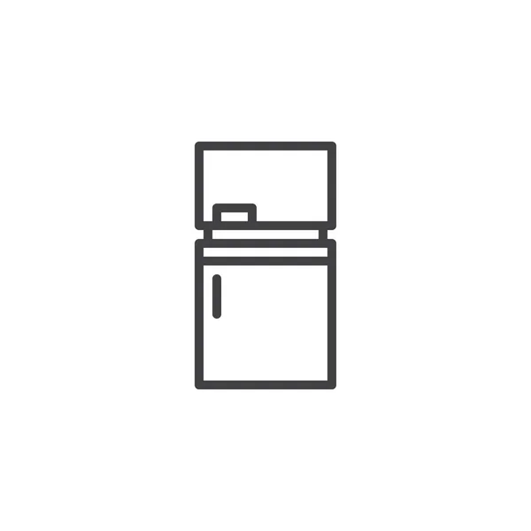 Kitchen Fridge outline icon — Stock Vector