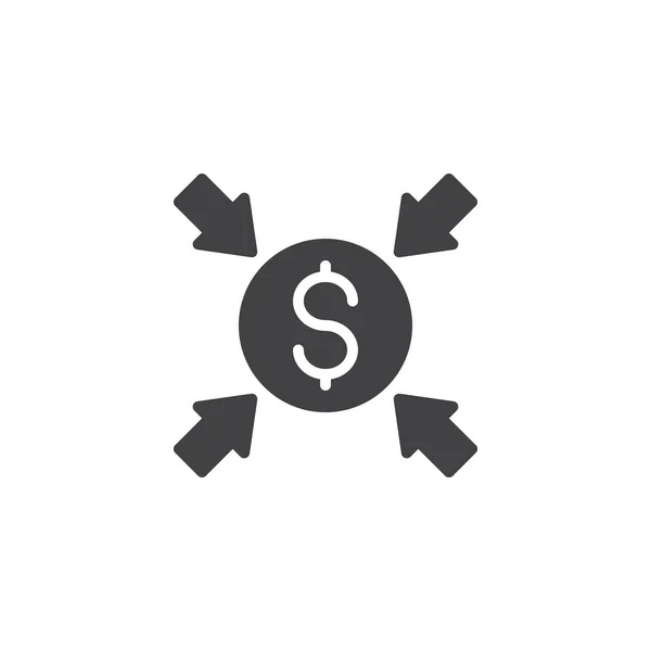 Dollar transfer arrows vector icon — Stock Vector