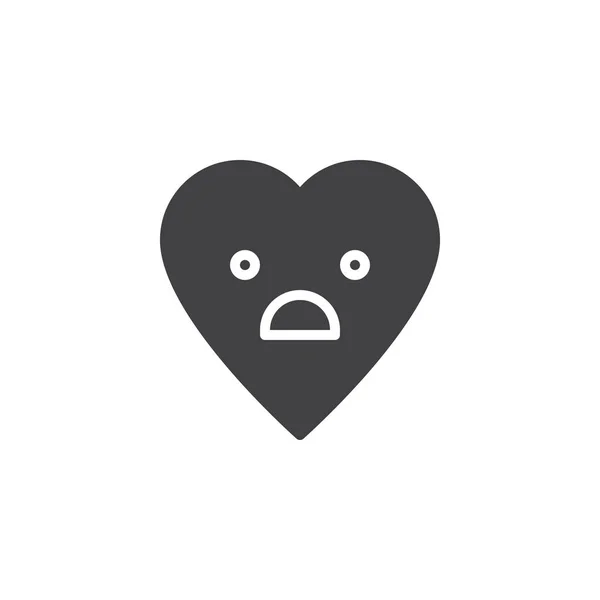 Ícone de vetor de emoticon de rosto assustador —  Vetores de Stock