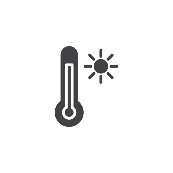 Temperaturvektorsymbol für heißes Wetter — Stockvektor