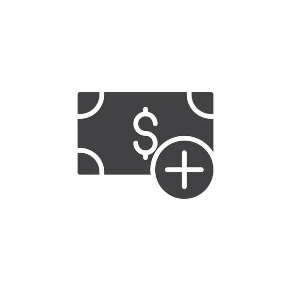 Dólar añadir icono de vector — Archivo Imágenes Vectoriales