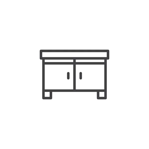 Drawer outline icon — Stock Vector