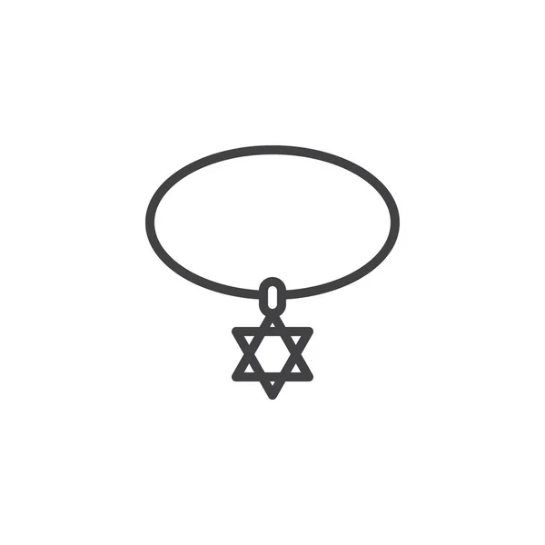 Иконка "Звезда ожерелья Дэвида" — стоковый вектор