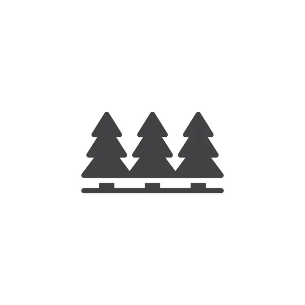 Ícone de vetor de pinheiros — Vetor de Stock