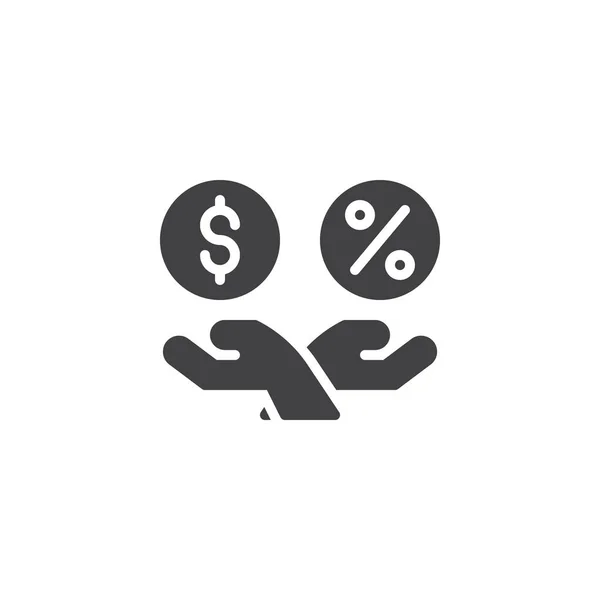 Ícone de vetor de desconto de hipoteca —  Vetores de Stock