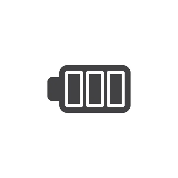 Icona vettoriale batteria completa — Vettoriale Stock