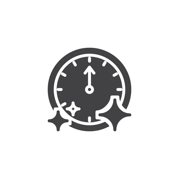Wandklok wijzend op 12 uur vector pictogram — Stockvector