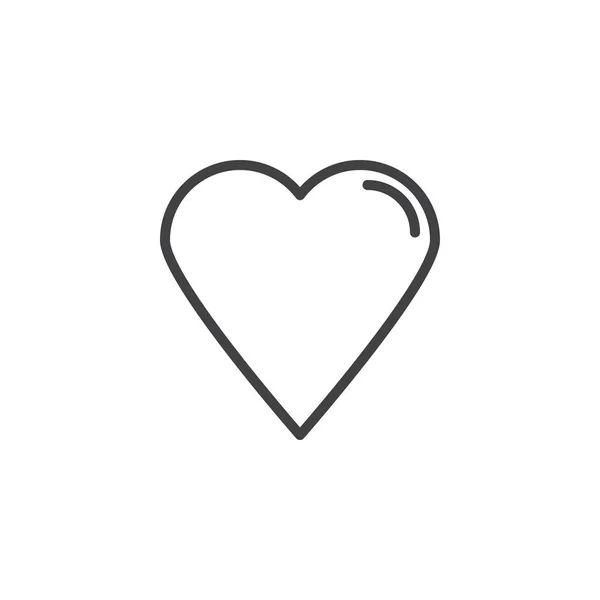 Αγαπημένο, περίγραμμα εικονίδιο καρδιάς — Διανυσματικό Αρχείο
