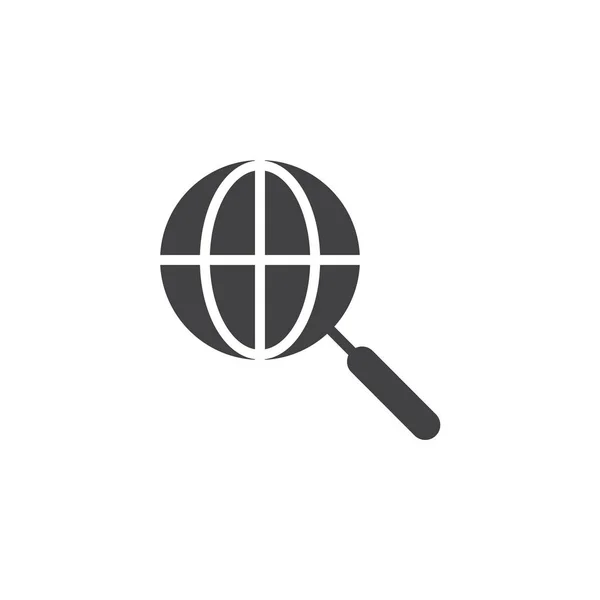 Icono de vector de búsqueda global — Vector de stock