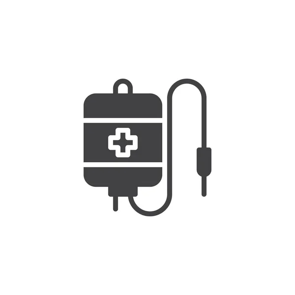 Blood Transfusion Bag vector icon — Stock Vector