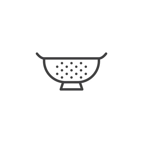 厨房滤网轮廓图标 — 图库矢量图片