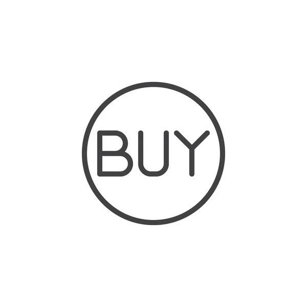 Comprar ícone esboço botão — Vetor de Stock