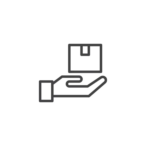 Icono del esquema de entrega de paquetes — Vector de stock