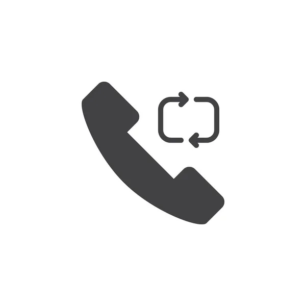 Telefone chamada ícone de vetor de repetição — Vetor de Stock